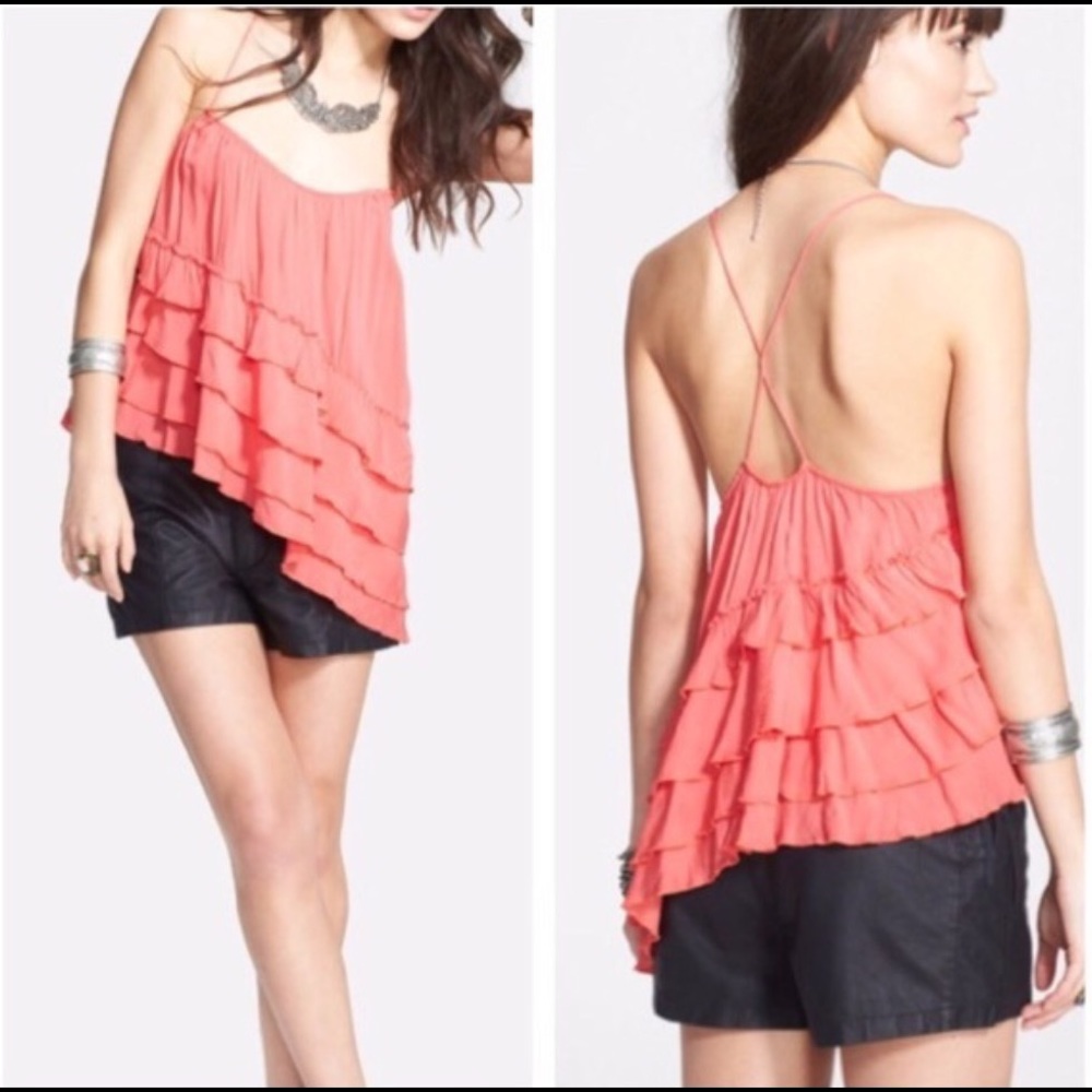 Free People Ruffle Tiered Top